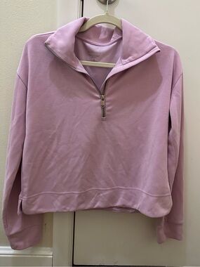 Athleta Lavender Quarter Zip Pullover